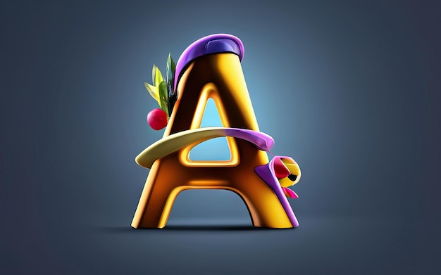 Lettera A in 3D