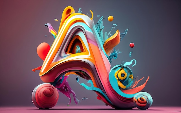 Lettera A in 3D