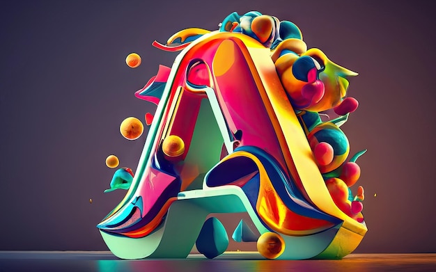 Lettera A in 3D
