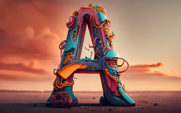 Lettera A in 3D