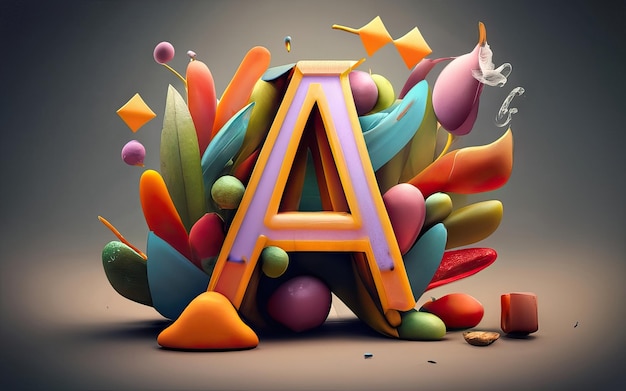 Lettera A in 3D