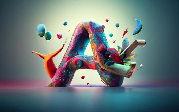 Lettera A in 3D