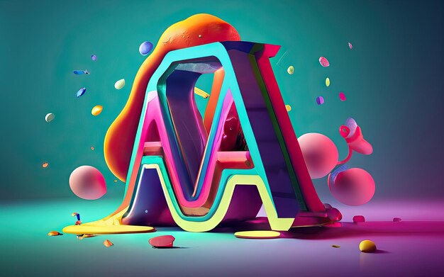 Lettera A in 3D