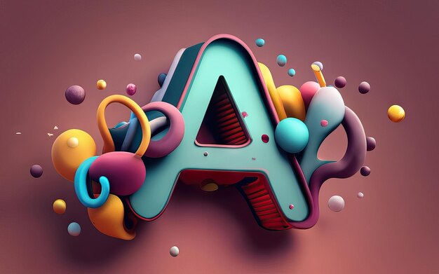 Lettera A in 3D