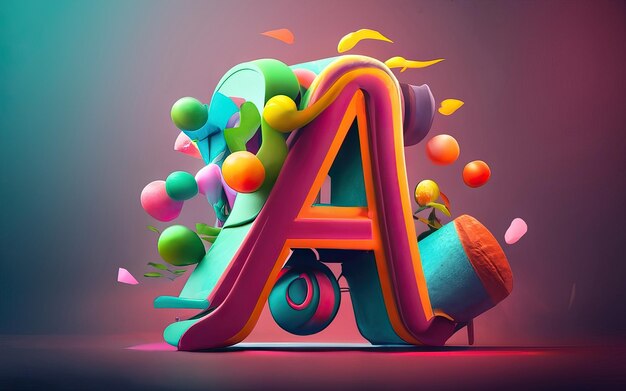 Lettera A in 3D