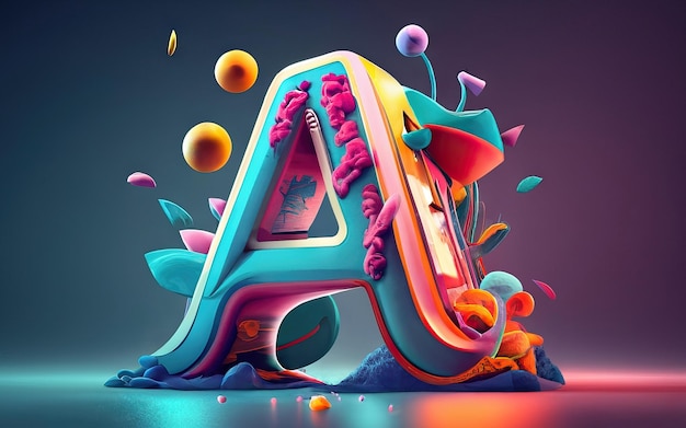 Lettera A in 3D