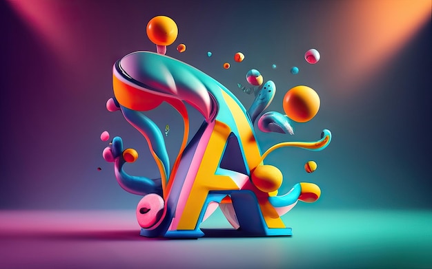 Lettera A in 3D