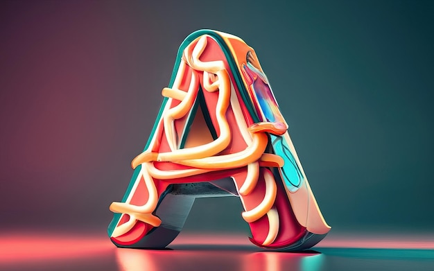 Lettera A in 3D