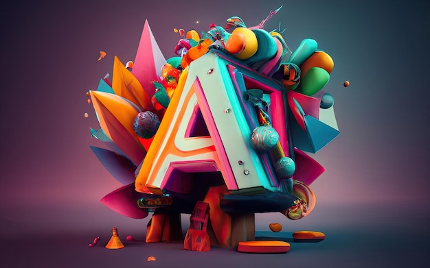 Lettera A in 3D