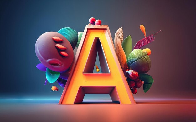 Lettera A in 3D