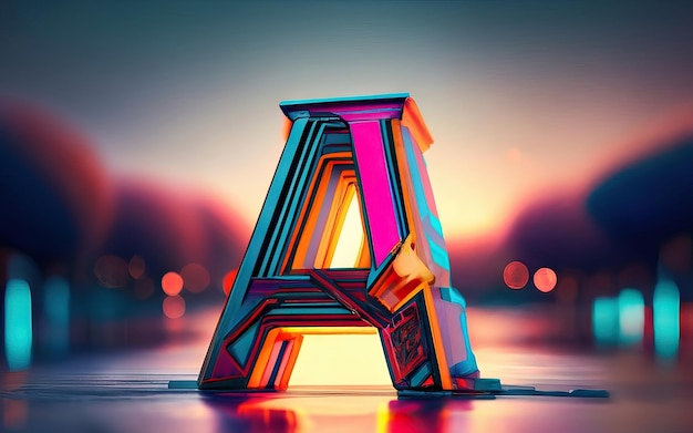 Lettera A in 3D