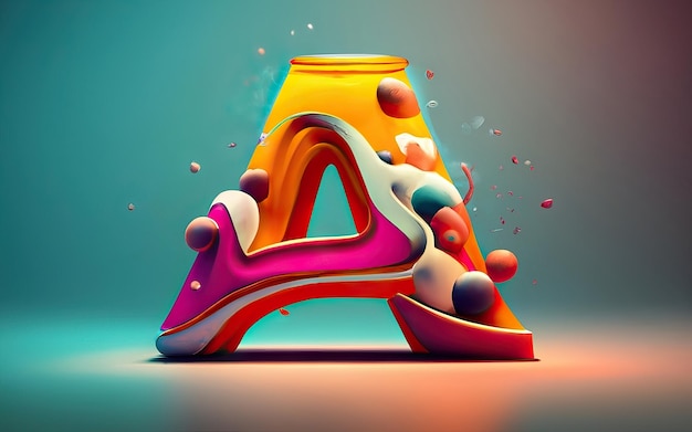 Lettera A in 3D
