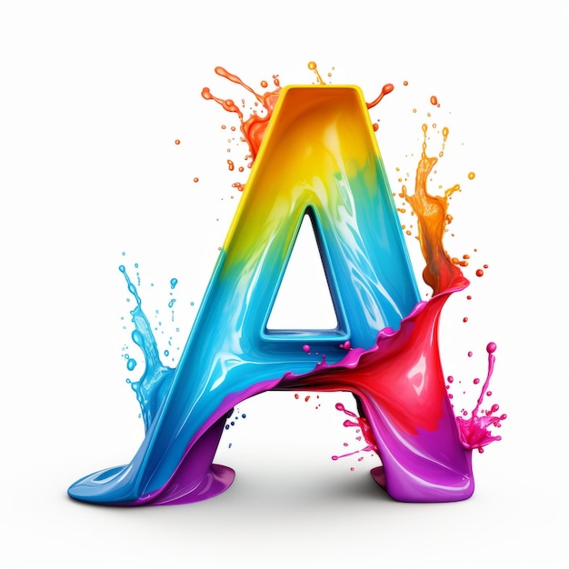 Lettera A Logo con spruzzi di colore