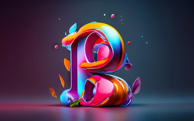 Lettera B in 3D