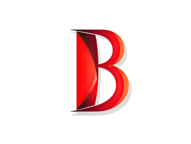 Lettera B in stile logo badge semplice illustrazione del design 2d IA generativa