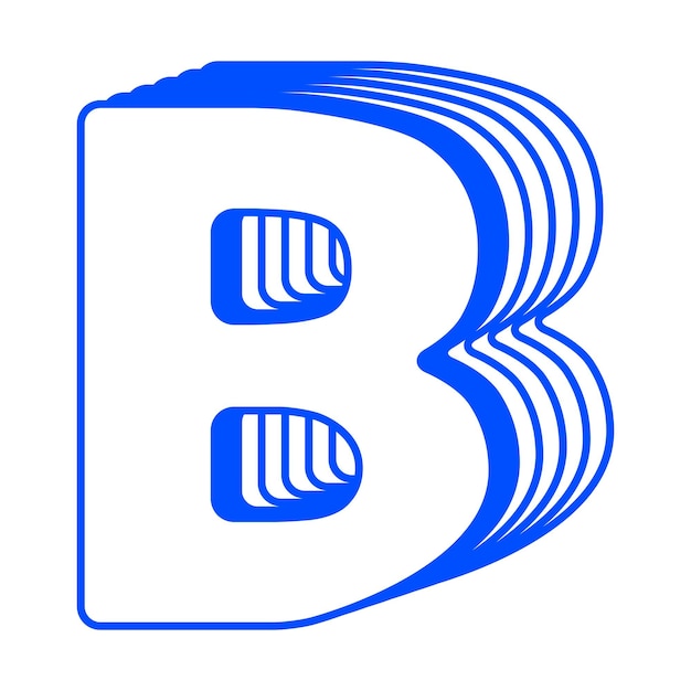 Lettera B png alfabeto stratificato sfondo trasparente