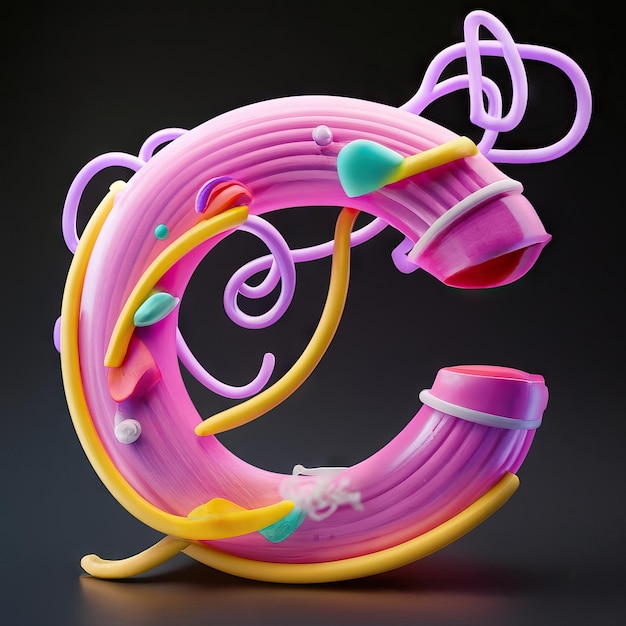 Lettera C in 3D