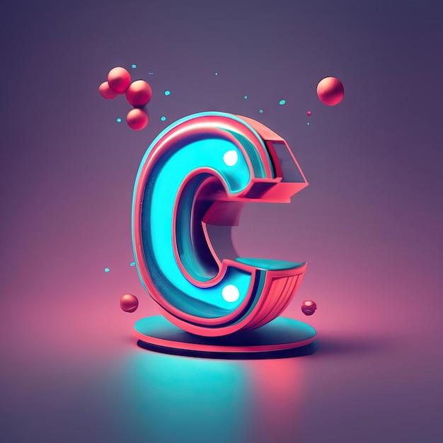 Lettera C in 3D