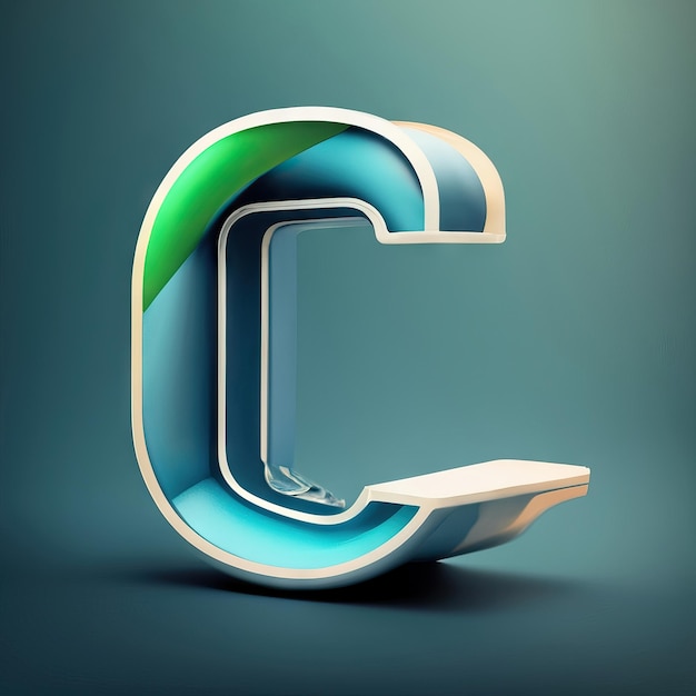 Lettera C in 3D