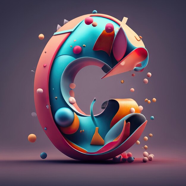 Lettera C in 3d