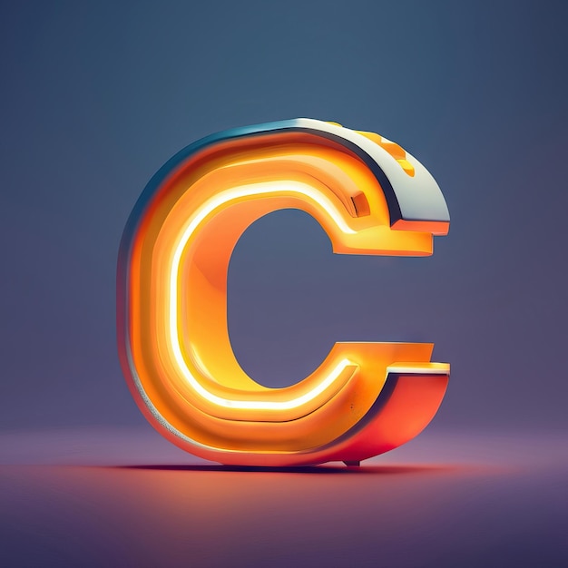 Lettera C in 3d