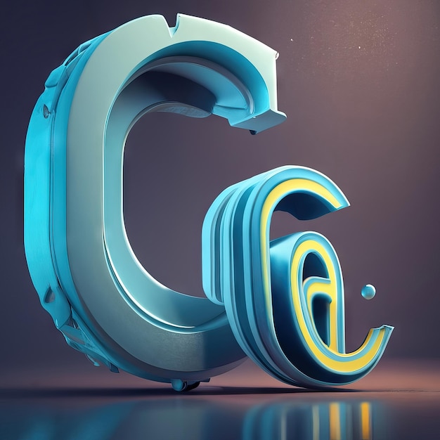 Lettera C in 3d