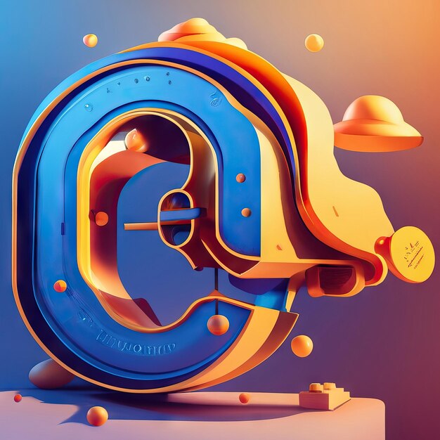 Lettera C in 3d