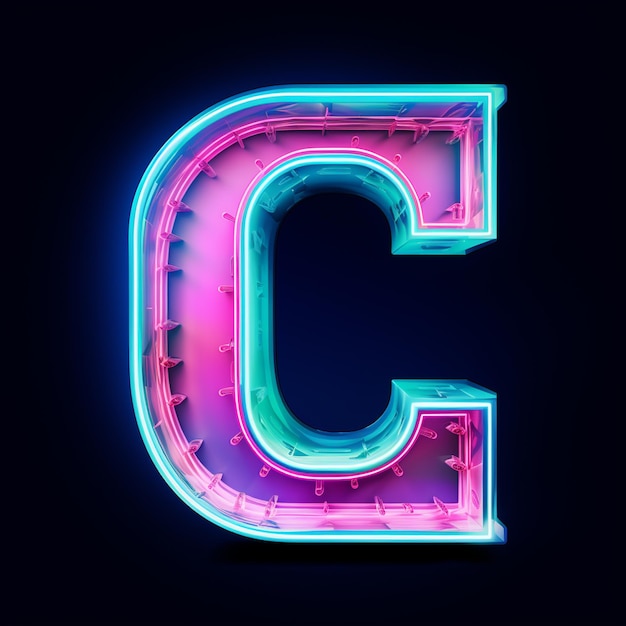 Lettera C Neon Art
