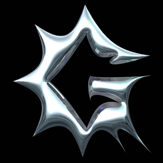 Lettera di cromo 3d g
