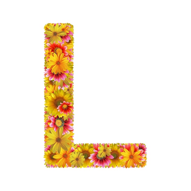 Lettera di fiori L