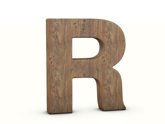 Lettera di legno R