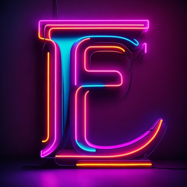 lettera di neon E