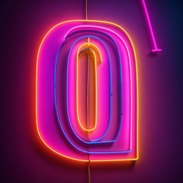 lettera di neon q