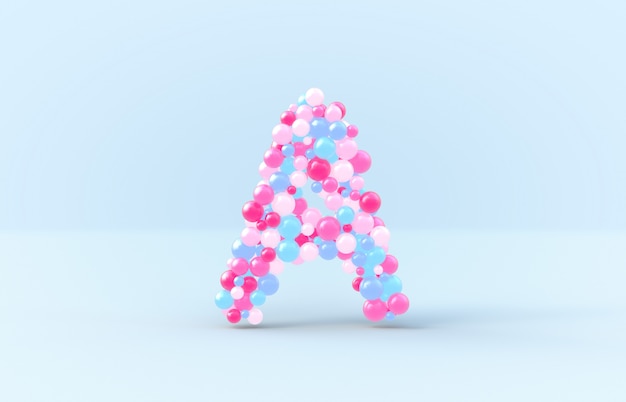 Lettera di palle dolci caramelle A