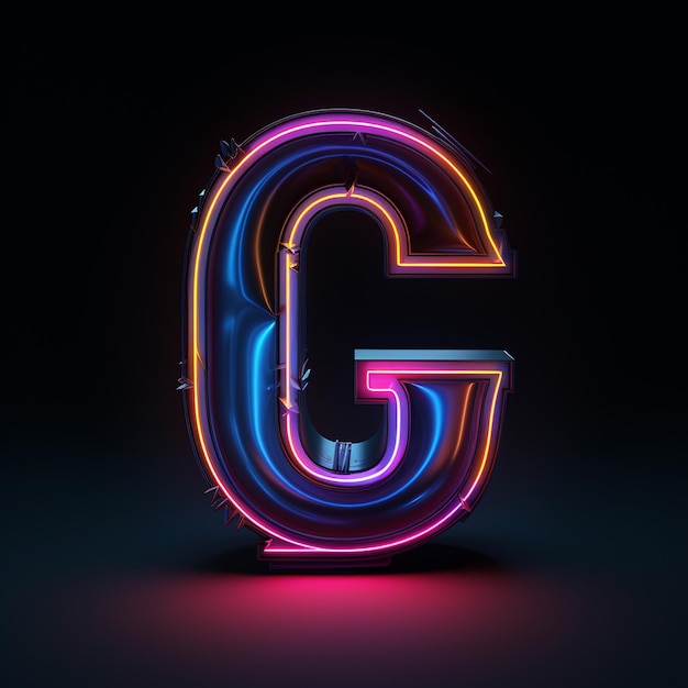 Lettera G Neon Art