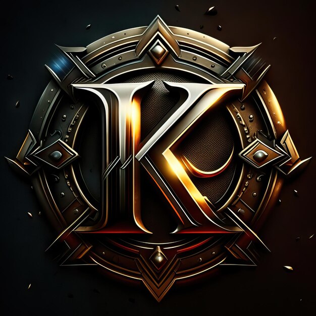 Lettera K in oro del logo