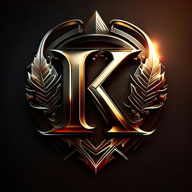 Lettera K in oro del logo