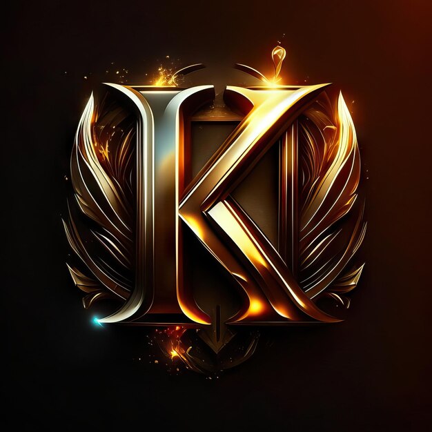 Lettera K in oro del logo