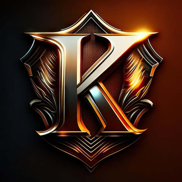 Lettera K in oro del logo