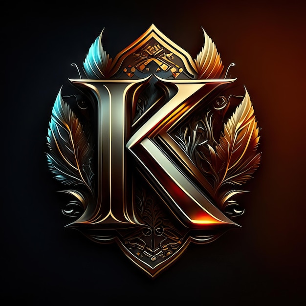 Lettera K in oro del logo