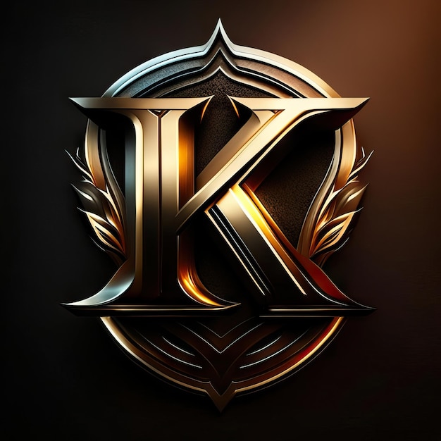 Lettera K in oro del logo