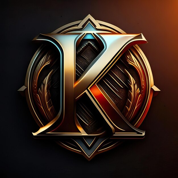 Lettera K in oro del logo