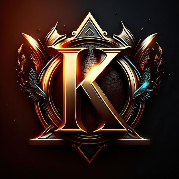 Lettera K in oro del logo