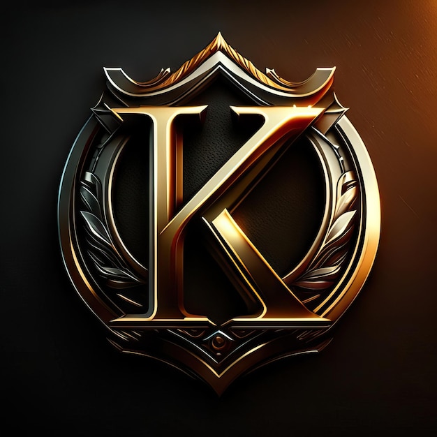 Lettera K in oro del logo