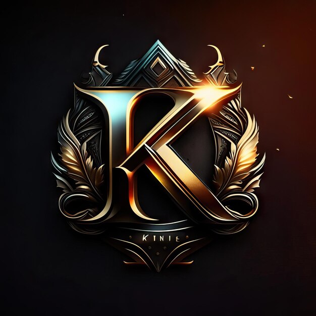 Lettera K in oro del logo