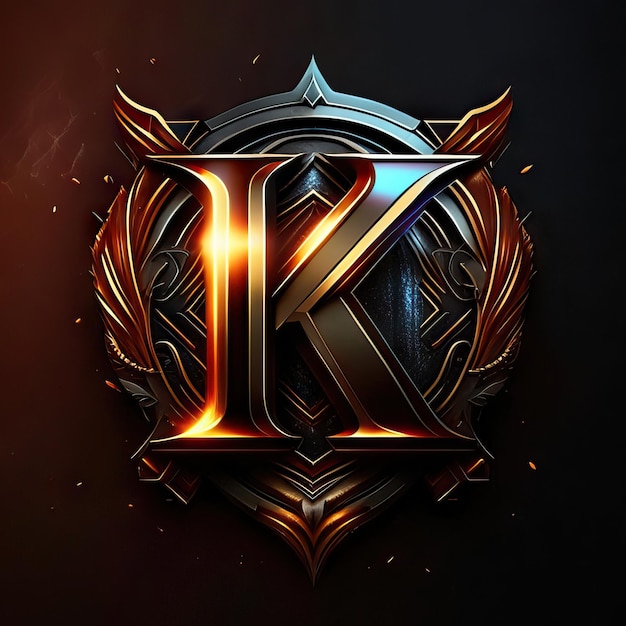 Lettera K in oro del logo