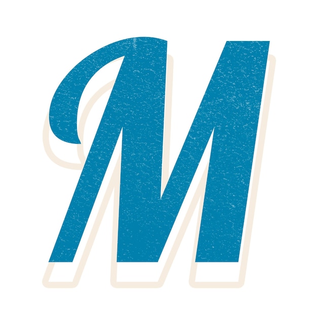 Lettera M png alfabeto lettere bordo bianco