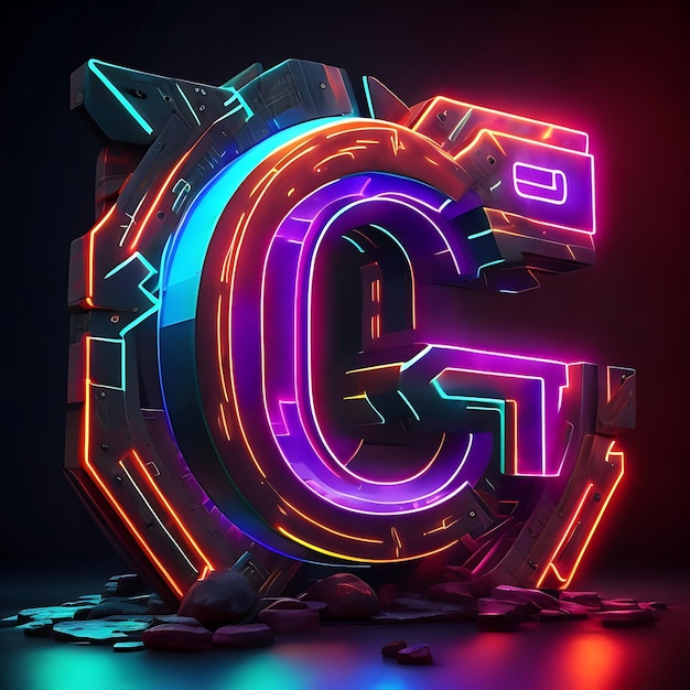 Lettera maiuscola G 3D Logo design G