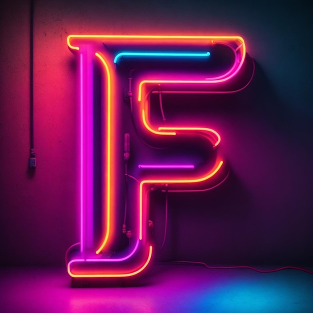 lettera neon f