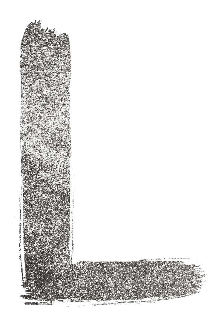 Lettera png luccicante argento tipografia spazzolata